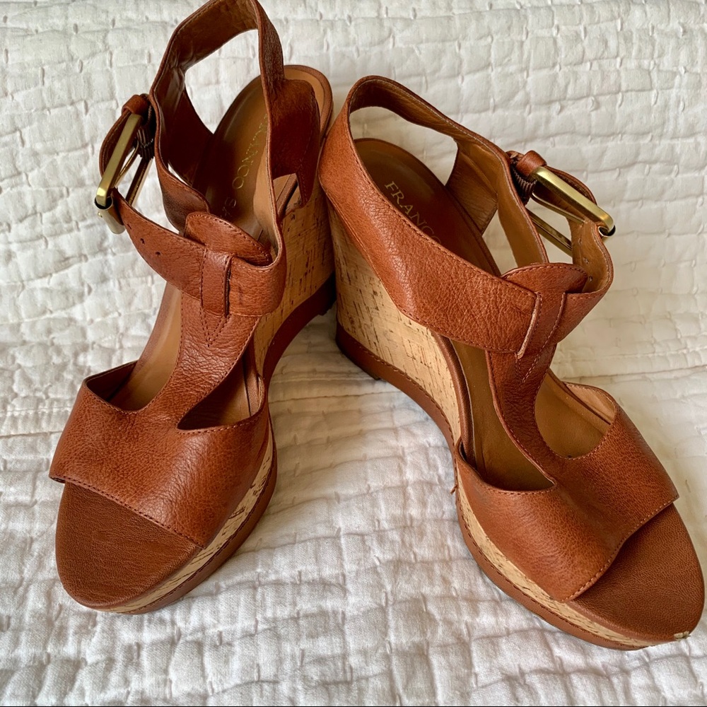 Franco Sarto Wedge Sandals Size 8.5